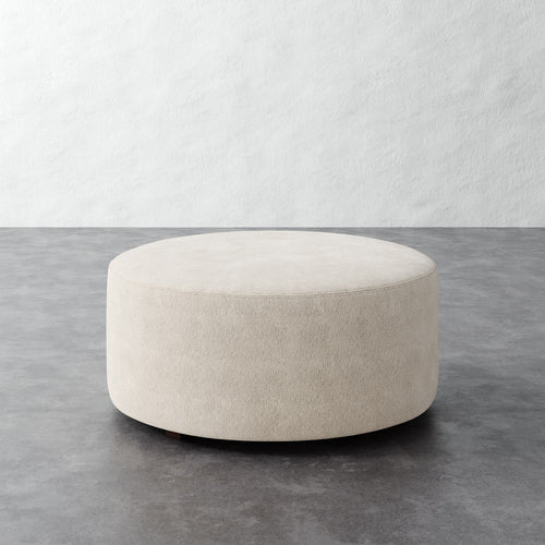Fabien 36in Round Ottoman - Performance Boucle Cream