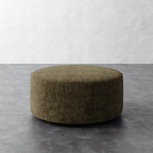 Fabien 36in Round Ottoman - Performance Matelasse Balsam
