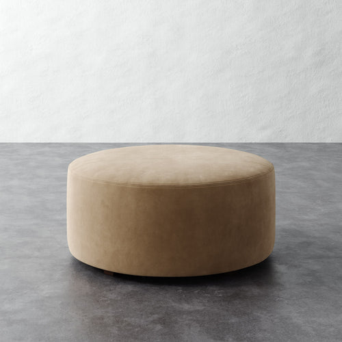 Fabien 36in Round Ottoman - Performance Velvet Acorn