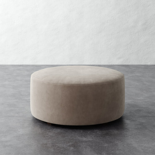 Fabien 36in Round Ottoman - Performance Velvet Oatmeal