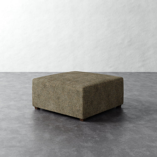 Fabien 36in Square Ottoman - Micro Boucle Balsam