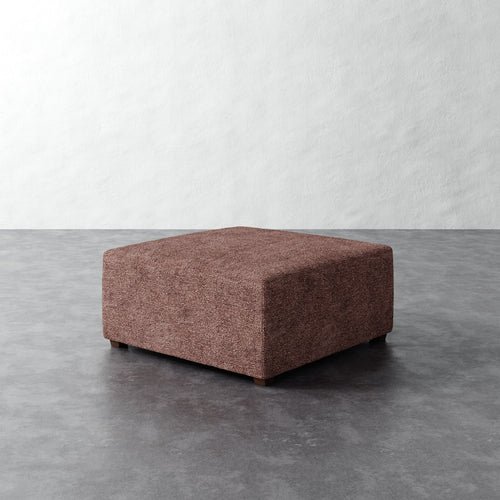 Fabien 36in Square Ottoman - Micro Boucle Fig