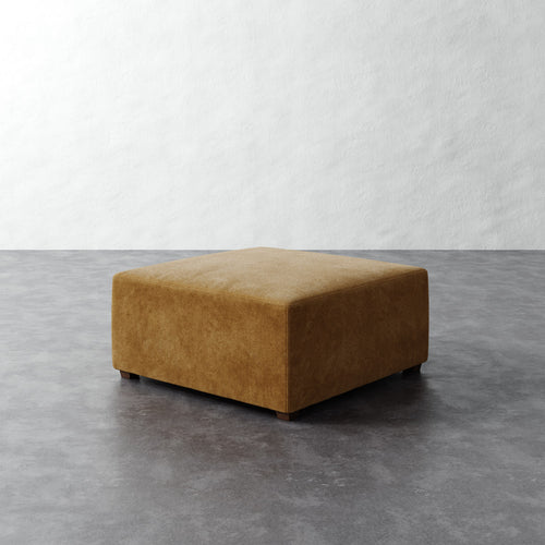 Fabien 36in Square Ottoman - Mohair Brown Sugar