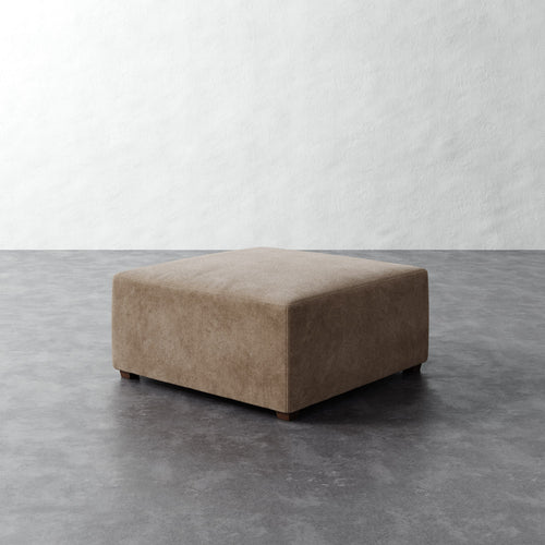 Fabien 36in Square Ottoman - Mohair Ecru