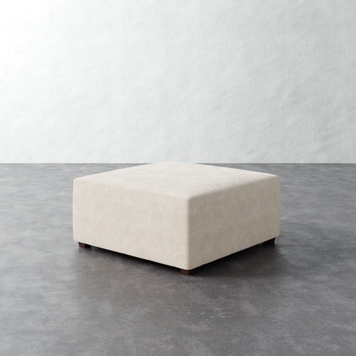 Fabien 36in Square Ottoman - Performance Boucle Cream