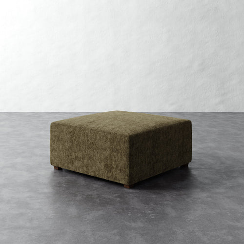 Fabien 36in Square Ottoman - Performance Matelasse Balsam