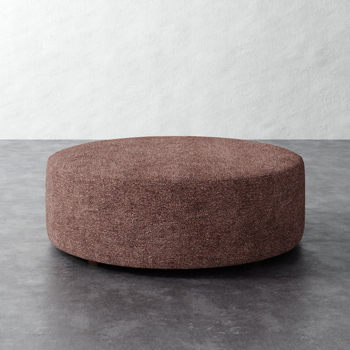 Fabien 48in Round Ottoman - Micro Boucle Fig