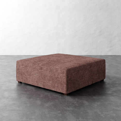 Fabien 48in Square Ottoman - Micro Boucle Fig