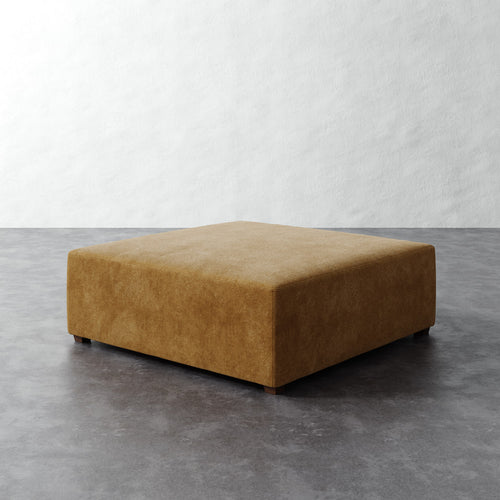 Fabien 48in Square Ottoman - Mohair Brown Sugar