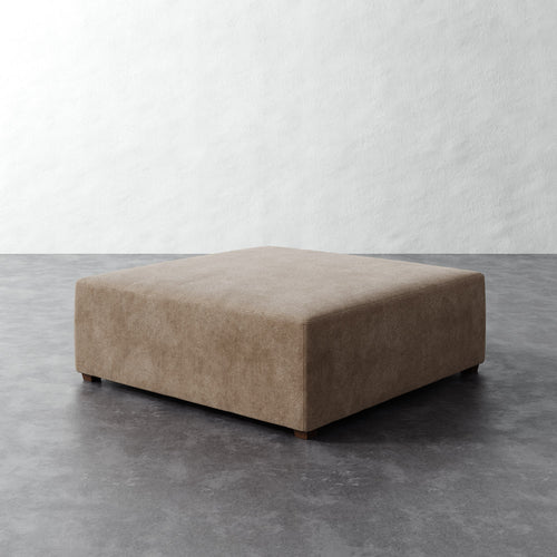 Fabien 48in Square Ottoman - Mohair Ecru