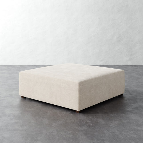 Fabien 48in Square Ottoman - Performance Boucle Cream