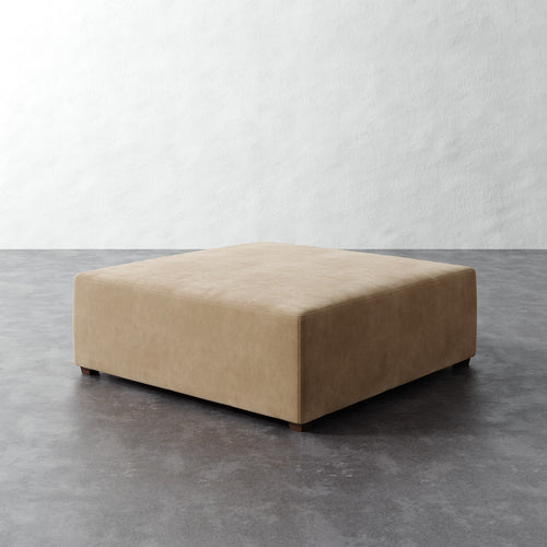 Fabien 48in Square Ottoman - Performance Velvet Acorn