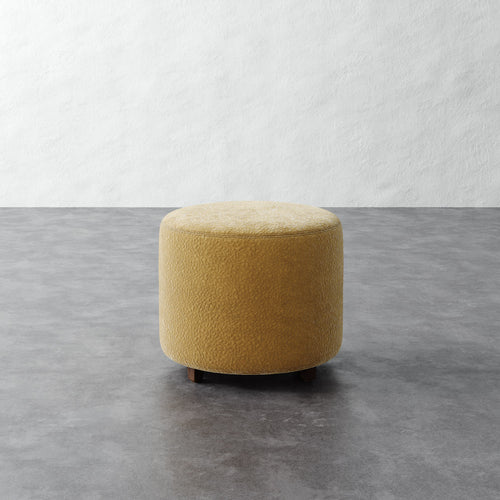 Fabien Round Pull Up Ottoman - Brixton Honey