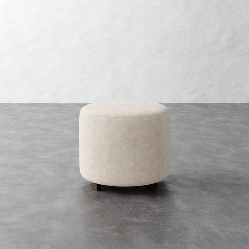 Fabien Round Pull Up Ottoman - Performance Boucle Cream