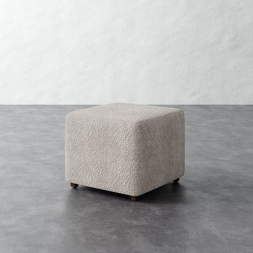 Fabien Square Pull Up Ottoman - Brixton Dove Gray