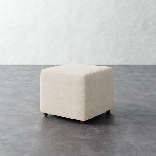 Fabien Square Pull Up Ottoman - Performance Boucle Cream