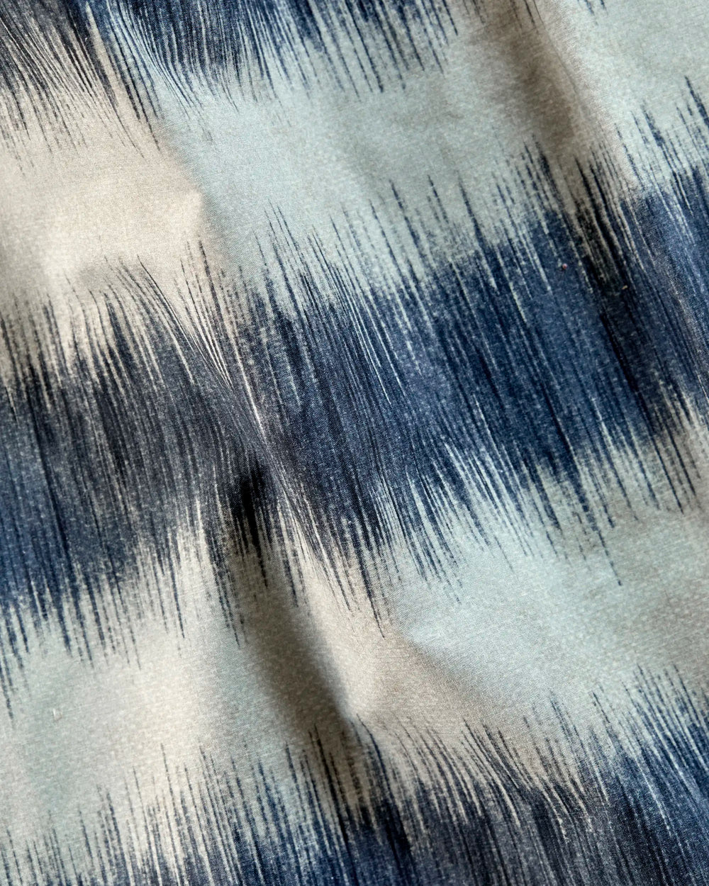 Lemieux et Cie French Flammé cotton percale shams in indigo stripe