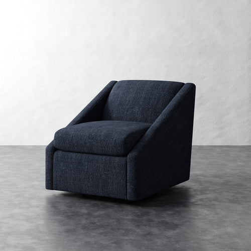 Fontaine Swivel Chair - Chunky Basket Indigo