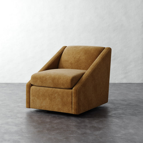 Fontaine Swivel Chair - Mohair Brown Sugar