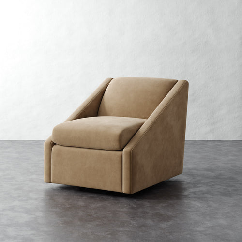 Fontaine Swivel Chair - Performance Velvet Acorn