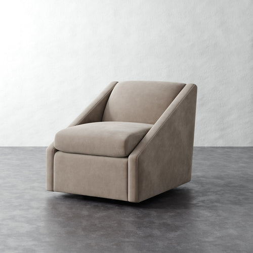 Fontaine Swivel Chair - Performance Velvet Oatmeal