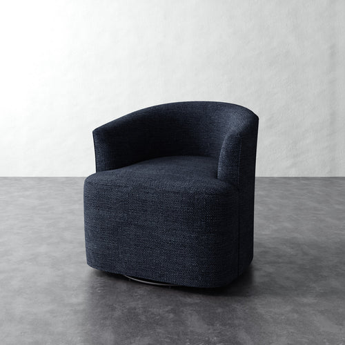Garnier Swivel Chair - Chunky Basket Indigo