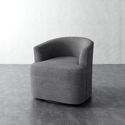 Garnier Swivel Chair - Chunky Basket Pewter