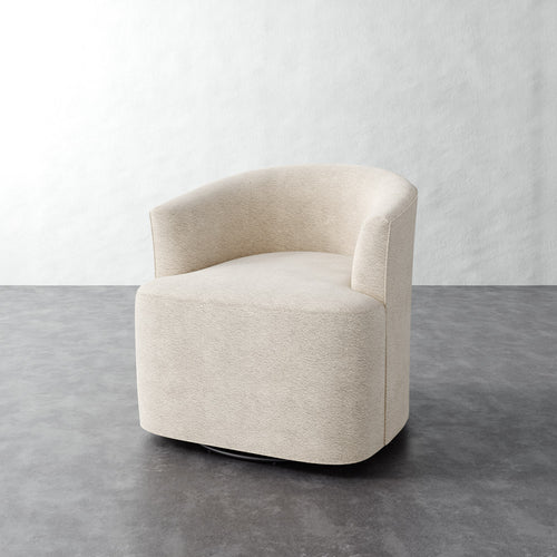 Garnier Swivel Chair - Performance Boucle Cream