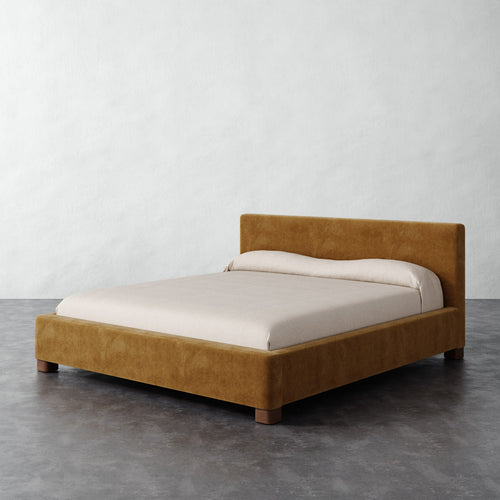 Gerard Bed - Mohair Brown Sugar
