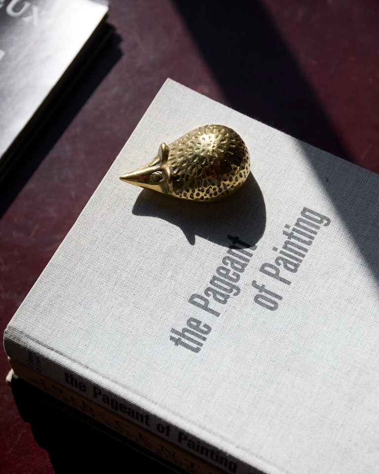 Vintage MCM brass hedgehog figure, By Seiden