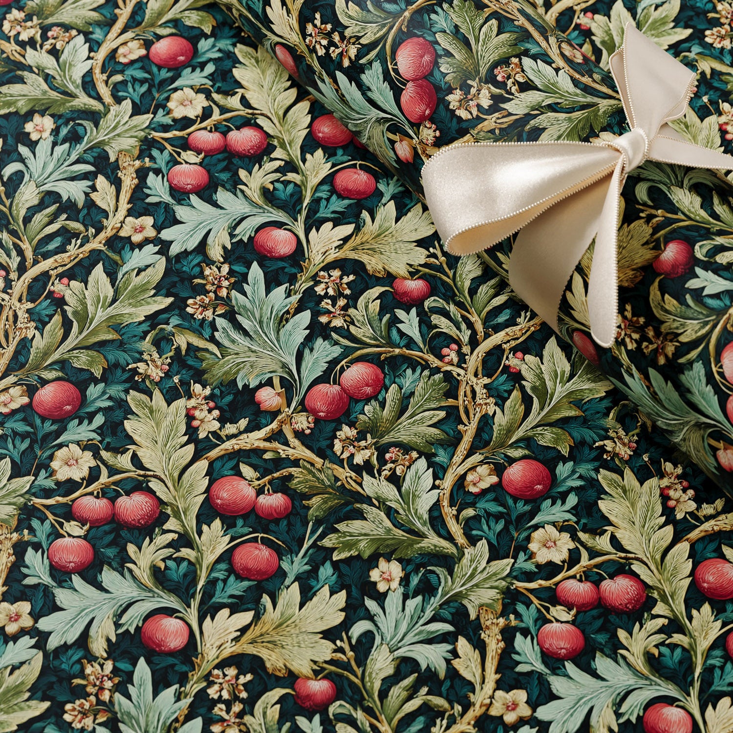 Holly Berries Wrapping Paper