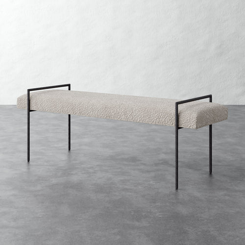 Imane 60in Bench Ottoman - Brixton Dove Gray