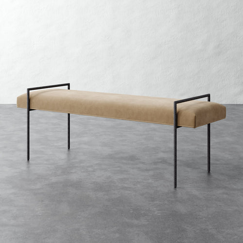 Imane 60in Bench Ottoman - Performance Velvet Acorn