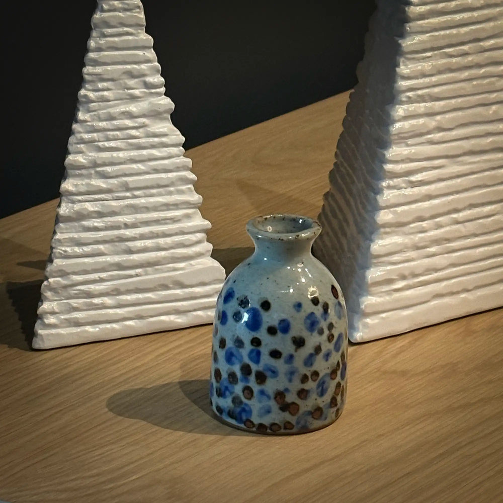 Vintage Japanese Studio Pottery Bud Vase, Mingei Style (c. 1960s–1980s)