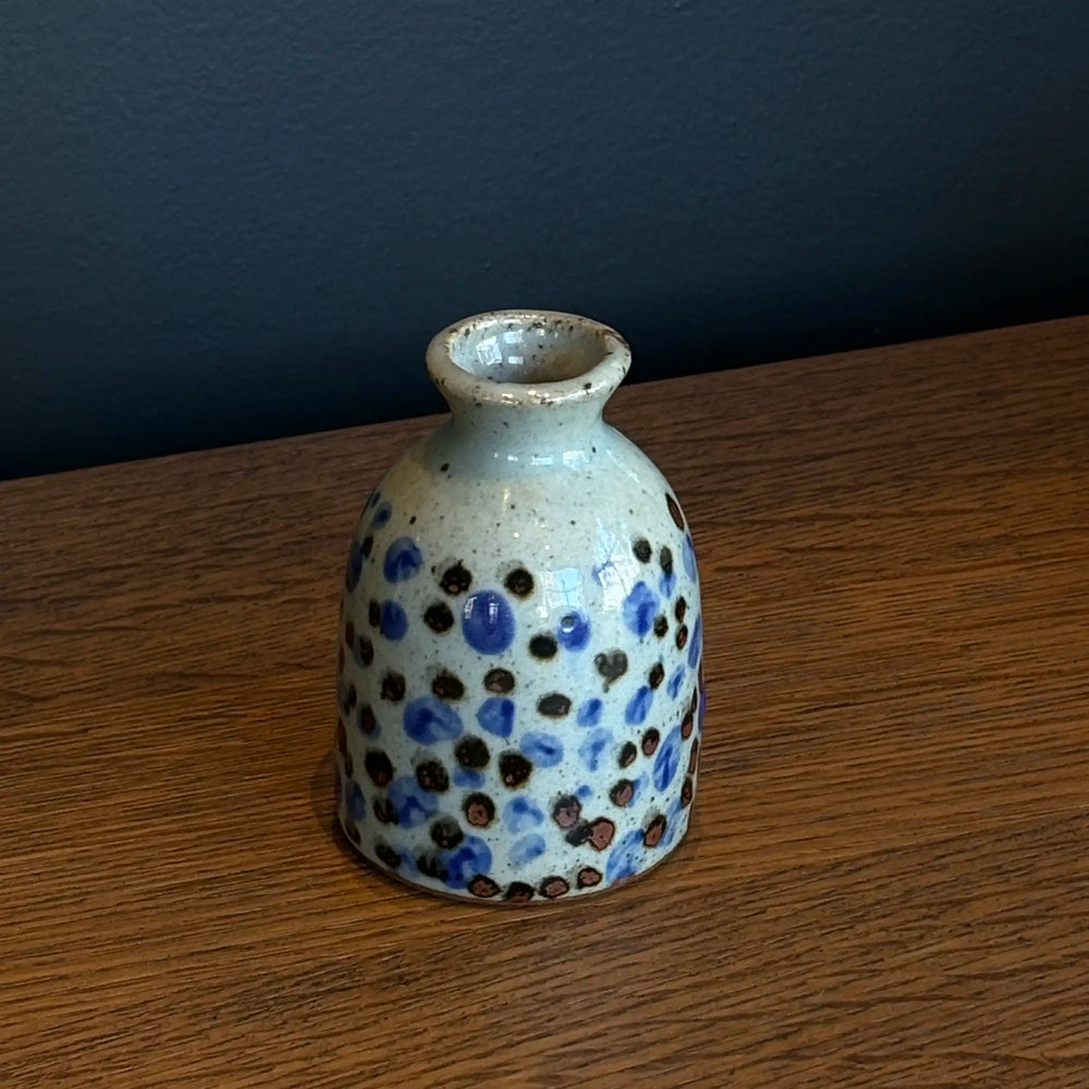Vintage Japanese Studio Pottery Bud Vase, Mingei Style (c. 1960s–1980s)