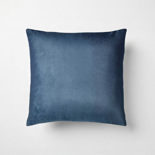 Naomi solid velvet pillow in atlantic with a subtle sheen and striated pile