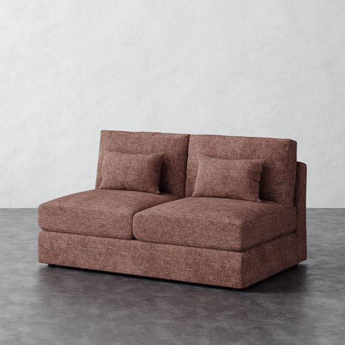 Lacroix Armless Loveseat - Micro Boucle Fig