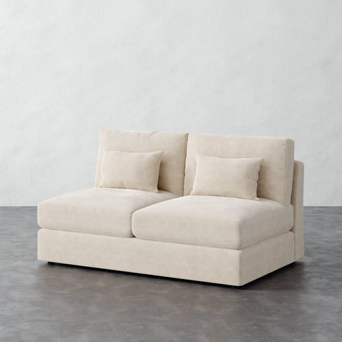 Lacroix Armless Loveseat - Performance Boucle Cream
