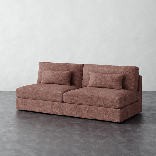 Lacroix Armless Sofa - Micro Boucle Fig