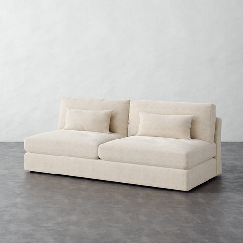 Lacroix Armless Sofa - Performance Boucle Cream