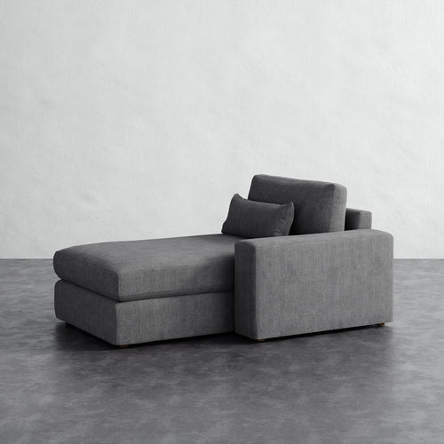 Lacroix Chaise and a Half - Chunky Basket Pewter