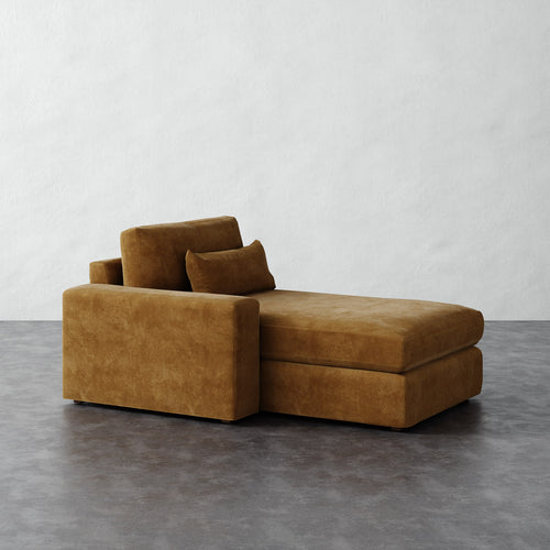 Lacroix Chaise and a Half - Mohair Brown Sugar