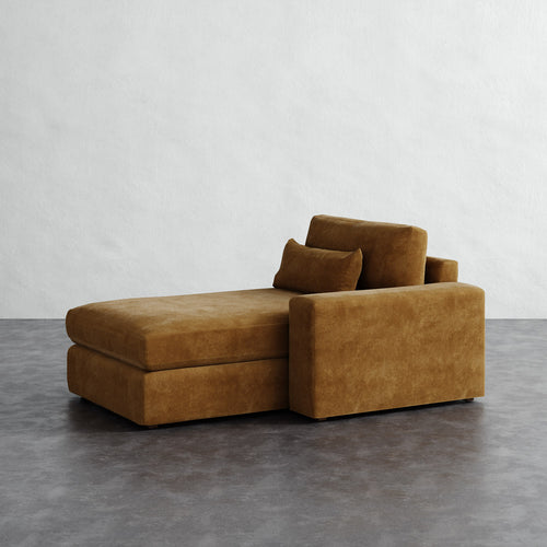 Lacroix Chaise and a Half - Mohair Brown Sugar