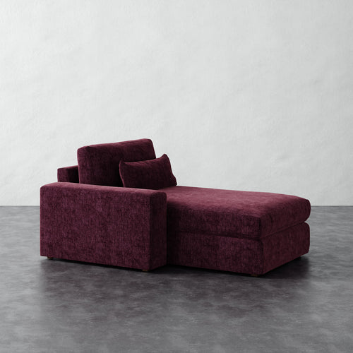 Lacroix Chaise and a Half - Performance Matelasse Mulberry