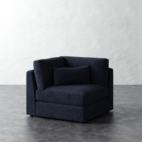 Lacroix Corner Chair - Chunky Basket Indigo