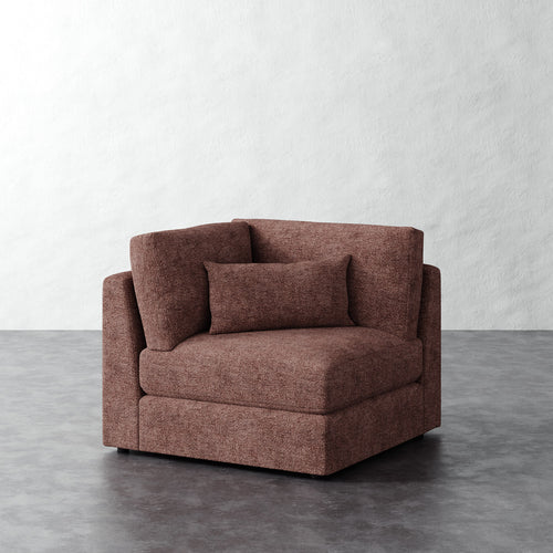 Lacroix Corner Chair - Micro Boucle Fig