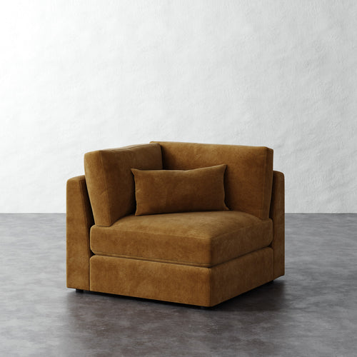 Lacroix Corner Chair - Mohair Brown Sugar