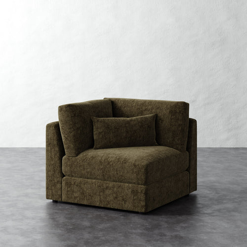 Lacroix Corner Chair - Performance Matelasse Balsam