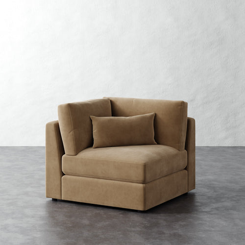 Lacroix Corner Chair - Performance Velvet Acorn