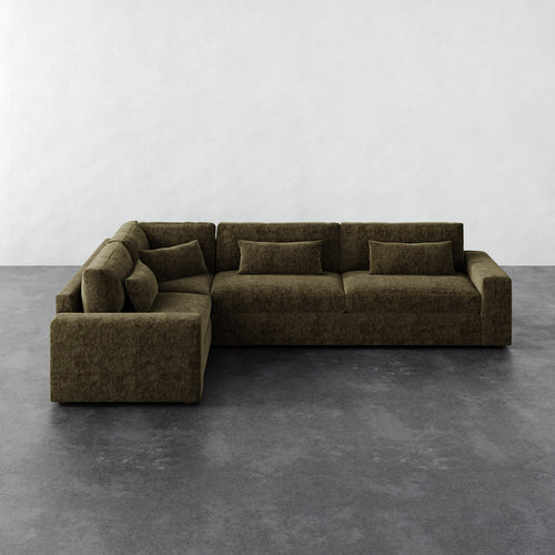 Lacroix Left Arm Sectional - Performance Matelasse Balsam